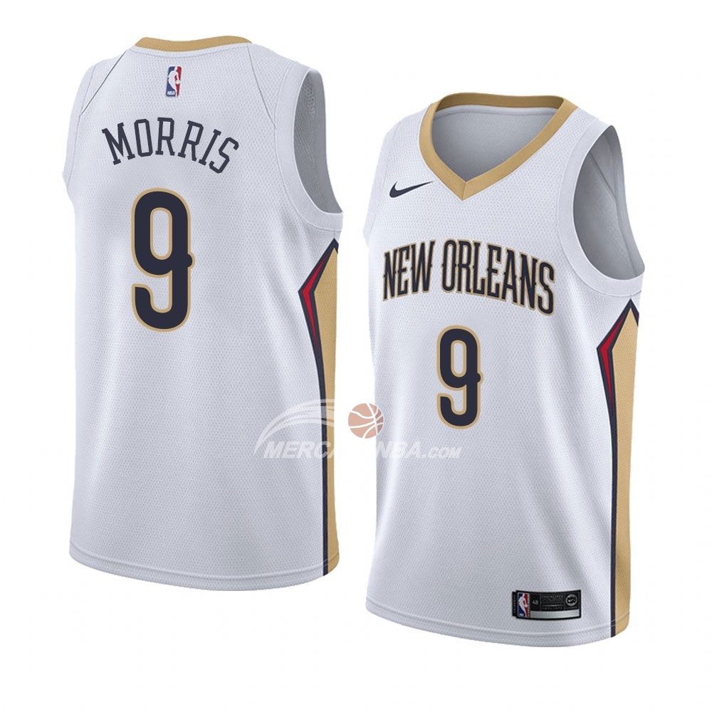 Maglia New Orleans Pelicans Darius Morris Association 2018 Bianco